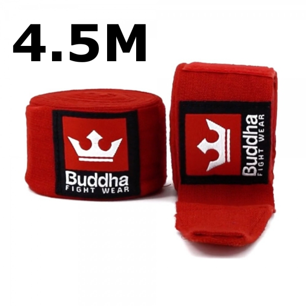 Buddha Boxeo Vendas Semi Elásticas Rojas 4.5M