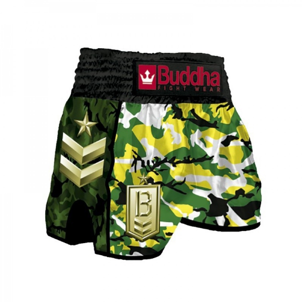 Buddha MMA Muay Thai Shorts Retro Army Jungle