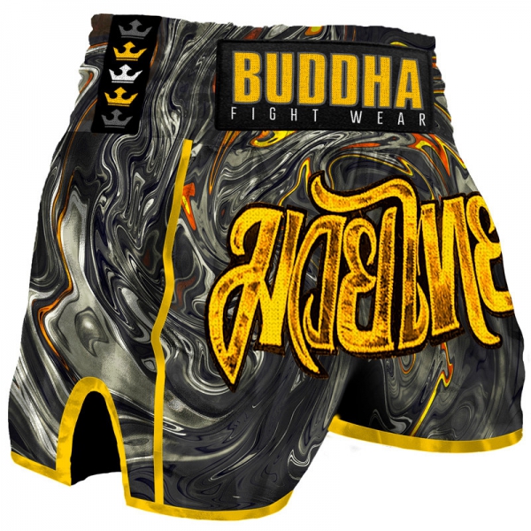 Short Muay Thai Kick Boxing Buddha Retro Turbulence