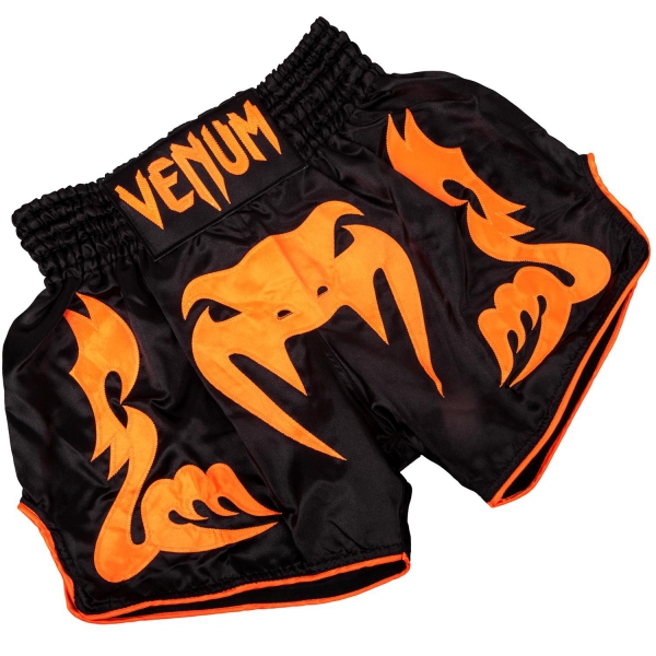 Venum Shorts Muay Thai Bangkok Inferno Negro/Naranja